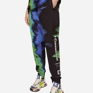 Dolce & Gabbana Black, Blue, and Green Joggers